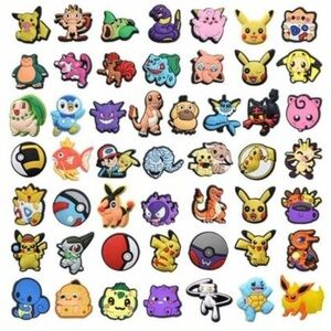 Pokemon 50 crocs croc charms Sandals NEW Pikachu Charizard Shoes Slippers